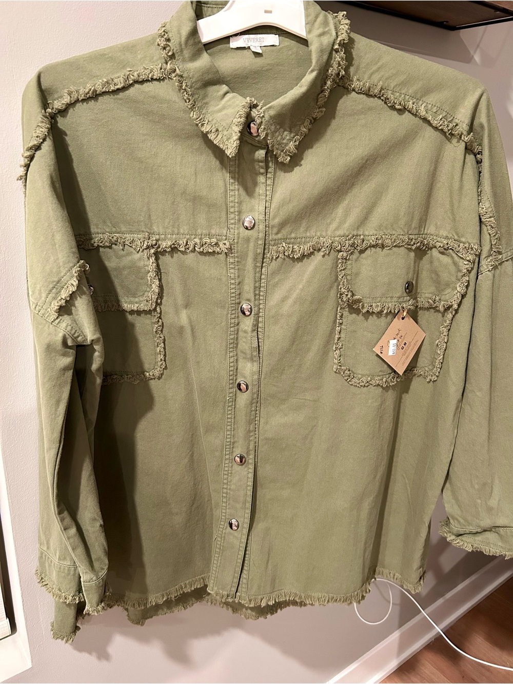 Rock & Roll Army Green Distressed Jacket / Button-Down